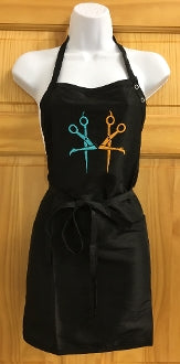 Embroidered Short Black Apron