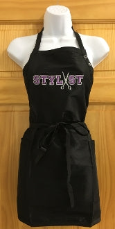 Embroidered Short Black Apron